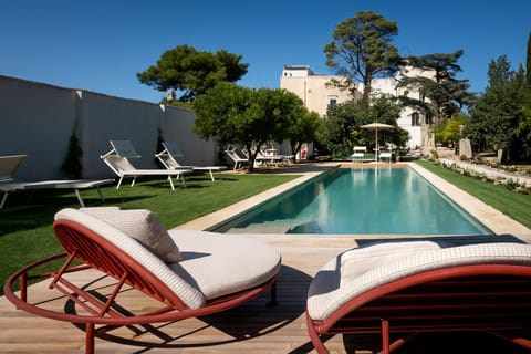 Pool view, sunbed