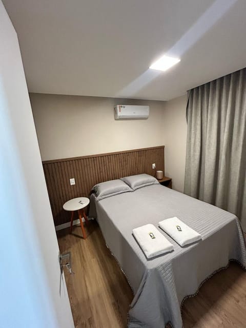 Bed, Photo of the whole room, Bedroom, towels, air conditioner