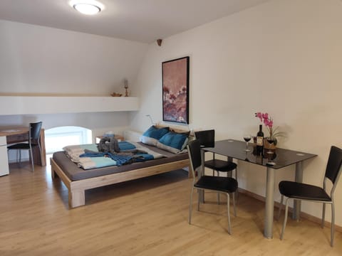 Bed, Living room, Photo of the whole room, Seating area, Dining area