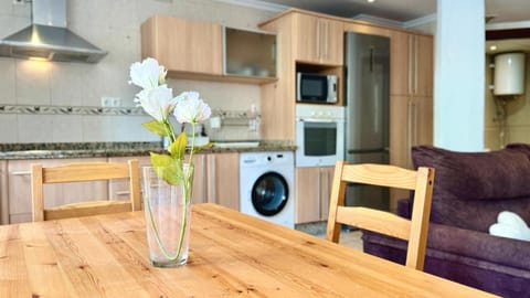 Kitchen or kitchenette, Living room, Seating area, Dining area, oven, stove, washing machine
