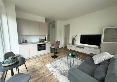 TV and multimedia, Kitchen or kitchenette, Living room, Seating area, Dining area, Food, stove