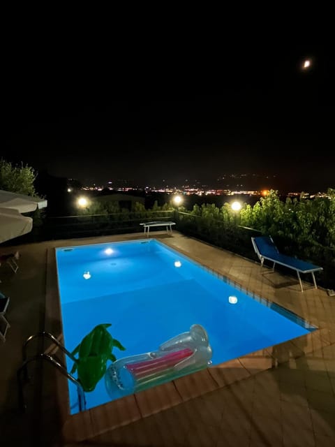 Night, Pool view, Swimming pool