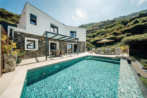 Patio, Natural landscape, Pool view, sunbed