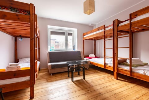 Bed, Photo of the whole room, Bedroom, bunk bed, towels, wardrobe