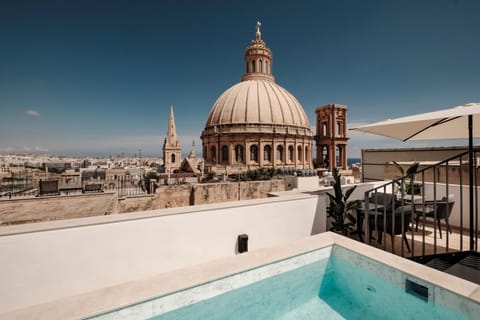 View (from property/room), Balcony/Terrace, Pool view, Swimming pool