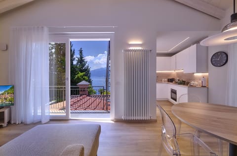 Living room, Seating area, Lake view