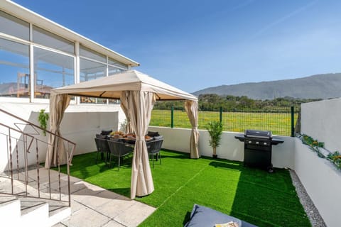 Patio, Natural landscape, Dining area