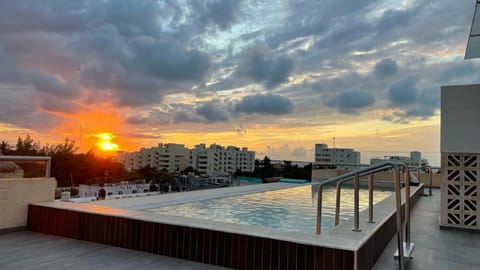Swimming pool, Sunset