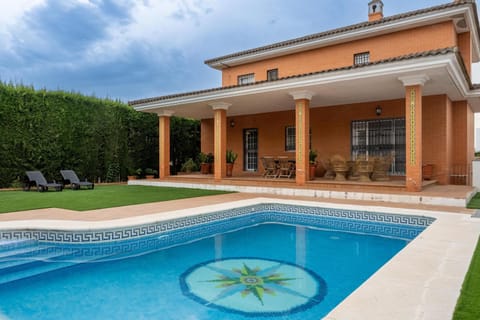 Property building, Living room, Swimming pool