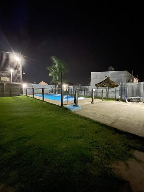Night, Pool view, Swimming pool