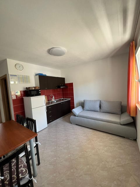 Living room, kitchen