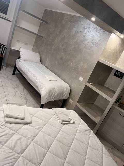 Bed, Photo of the whole room, Bedroom, towels, wardrobe