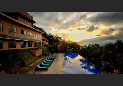 Pool view, Swimming pool, Swimming pool, Sunrise