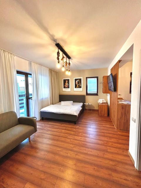 Bed, TV and multimedia, Living room, Photo of the whole room, Seating area, Bedroom