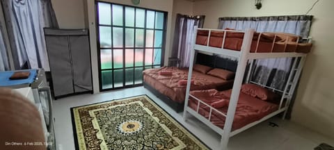 Bed, Photo of the whole room, bunk bed, wardrobe