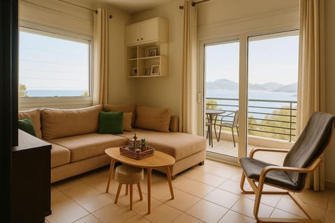 Balcony/Terrace, Seating area, Mountain view, Sea view
