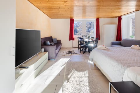 TV and multimedia, Photo of the whole room, Dining area, Bedroom, wardrobe