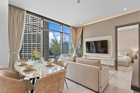 Living room, kitchen