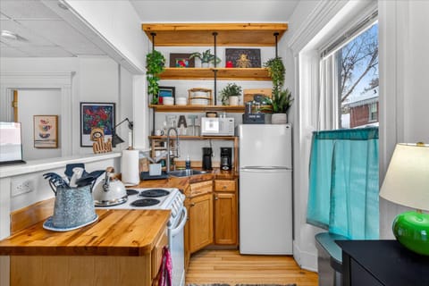 Kitchen or kitchenette, oven