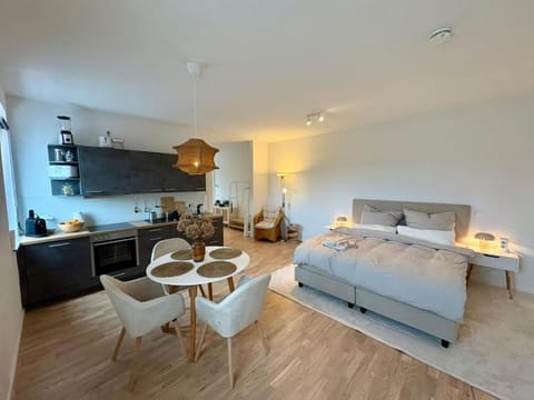 Bed, TV and multimedia, Kitchen or kitchenette, Living room, Dining area, Bedroom, stove