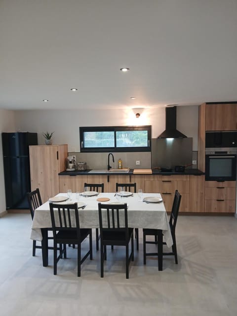 Kitchen or kitchenette, Dining area, oven, stove
