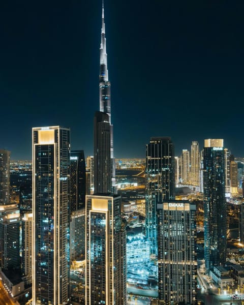 Property building, Nearby landmark, Night, Bird's eye view, View (from property/room), City view, Landmark view