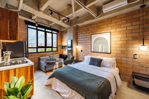 Bed, Living room, Bedroom, air conditioner