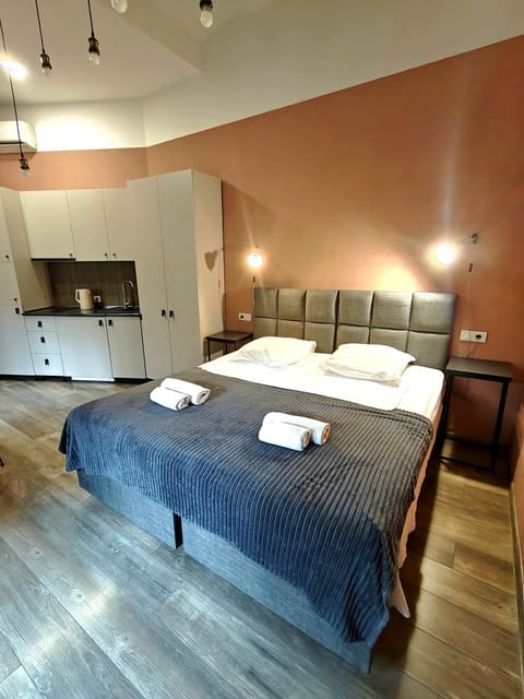 Bed, Kitchen or kitchenette, Photo of the whole room, Bedroom