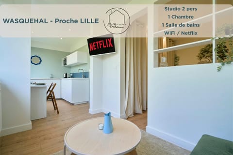 TV and multimedia, Kitchen or kitchenette, Living room, Text overlay