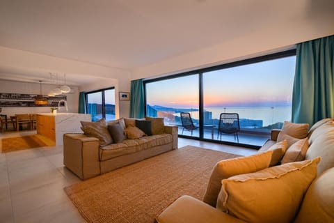 Living room, Seating area, Sea view