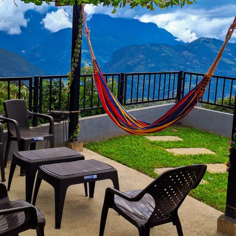 Patio, Spring, Day, View (from property/room), Balcony/Terrace, Seating area, Mountain view