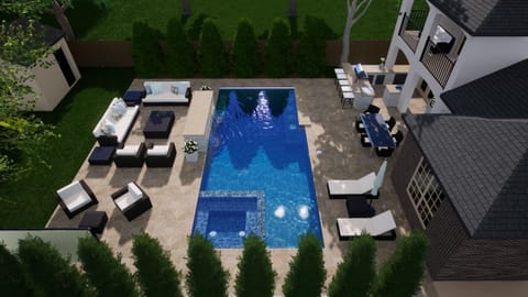 Patio, Day, Garden, Hot Tub, Balcony/Terrace, Spa and wellness centre/facilities, Pool view, Swimming pool, Swimming pool, sunbed