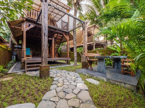 Property building, Dining area, Garden view