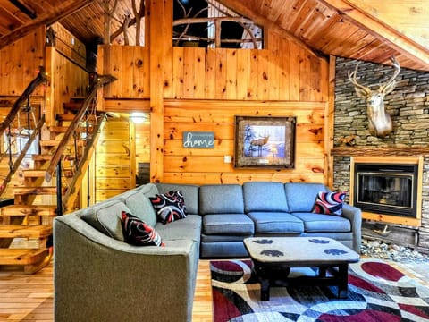 The Skinners Cabin Hot Tub Fireplace Grill Cabin in Townsend