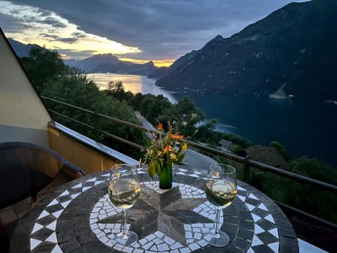 Natural landscape, Balcony/Terrace, Lake view, Mountain view