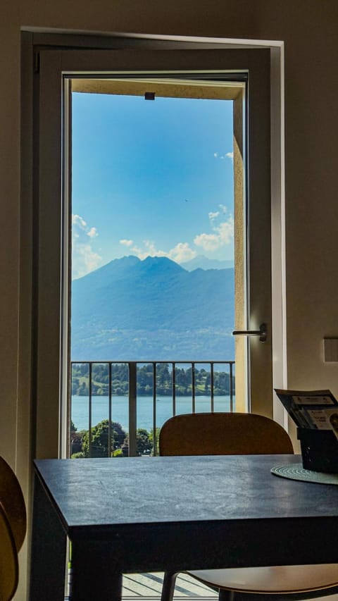 Natural landscape, Dining area, Lake view, Mountain view