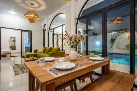 Living room, Dining area, Pool view, Swimming pool