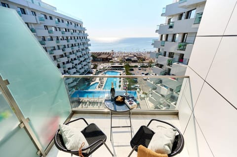 View (from property/room), Balcony/Terrace, Pool view, Swimming pool