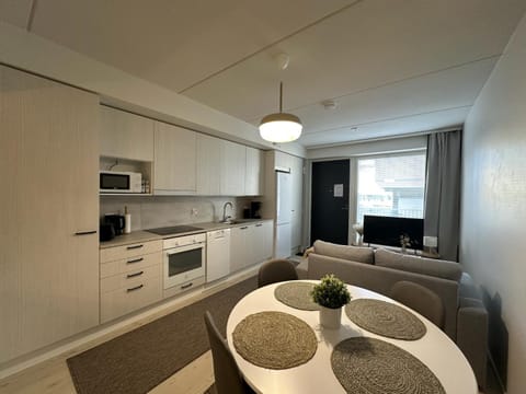 Kitchen or kitchenette, Living room, Dining area