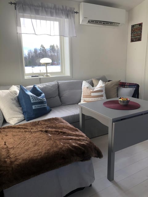 Bed, Living room, Seating area, air conditioner