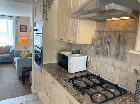 Kitchen or kitchenette, oven