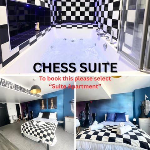 The Board Games Apartments - Brought to you by Coastline Retreats - Themed town centre apartments ALL WITH LUXURY 2 PERSON JACUZZI BATHS - 5 mins walk to the beach, Netflix, Superfast Wifi Apartment in Bournemouth