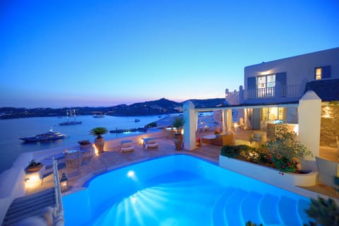 Night, On site, Swimming pool