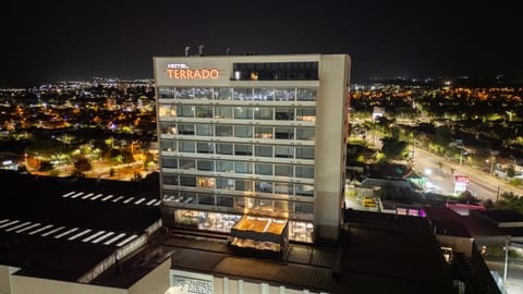 Property building, Night, Bird's eye view