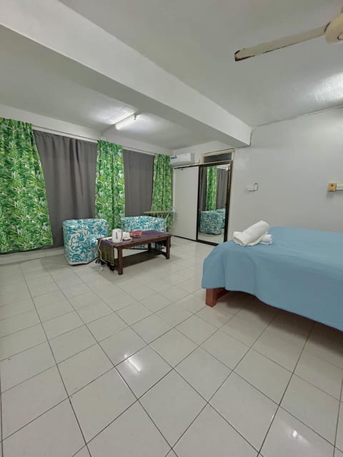Bed, Photo of the whole room, Bedroom, towels, air conditioner