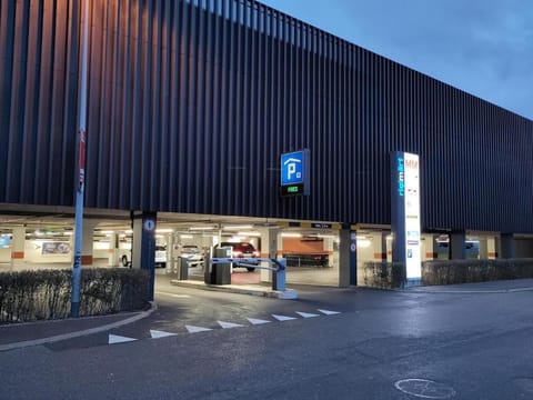 Property building, Night, Parking