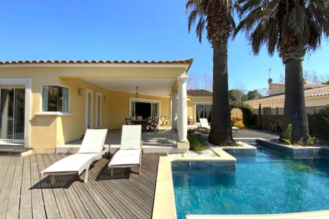 Patio, Pool view, Swimming pool, sunbed