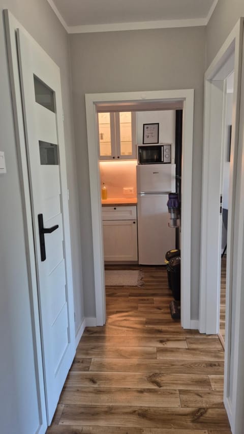 Kitchen or kitchenette, microwave