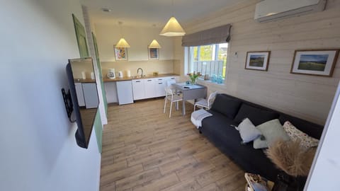 TV and multimedia, Kitchen or kitchenette, Living room, Seating area, Dining area, stove