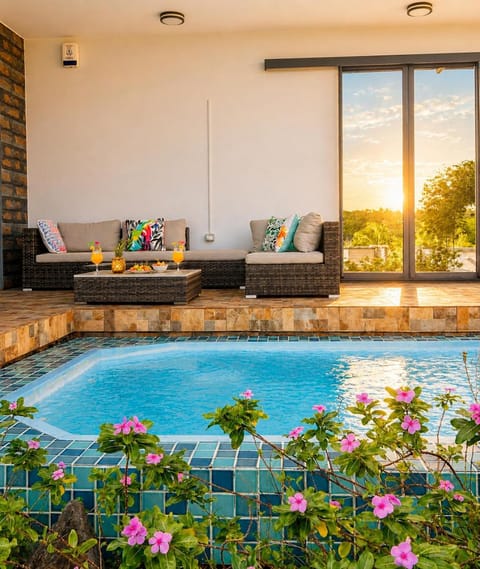 Patio, Natural landscape, Pool view, Swimming pool